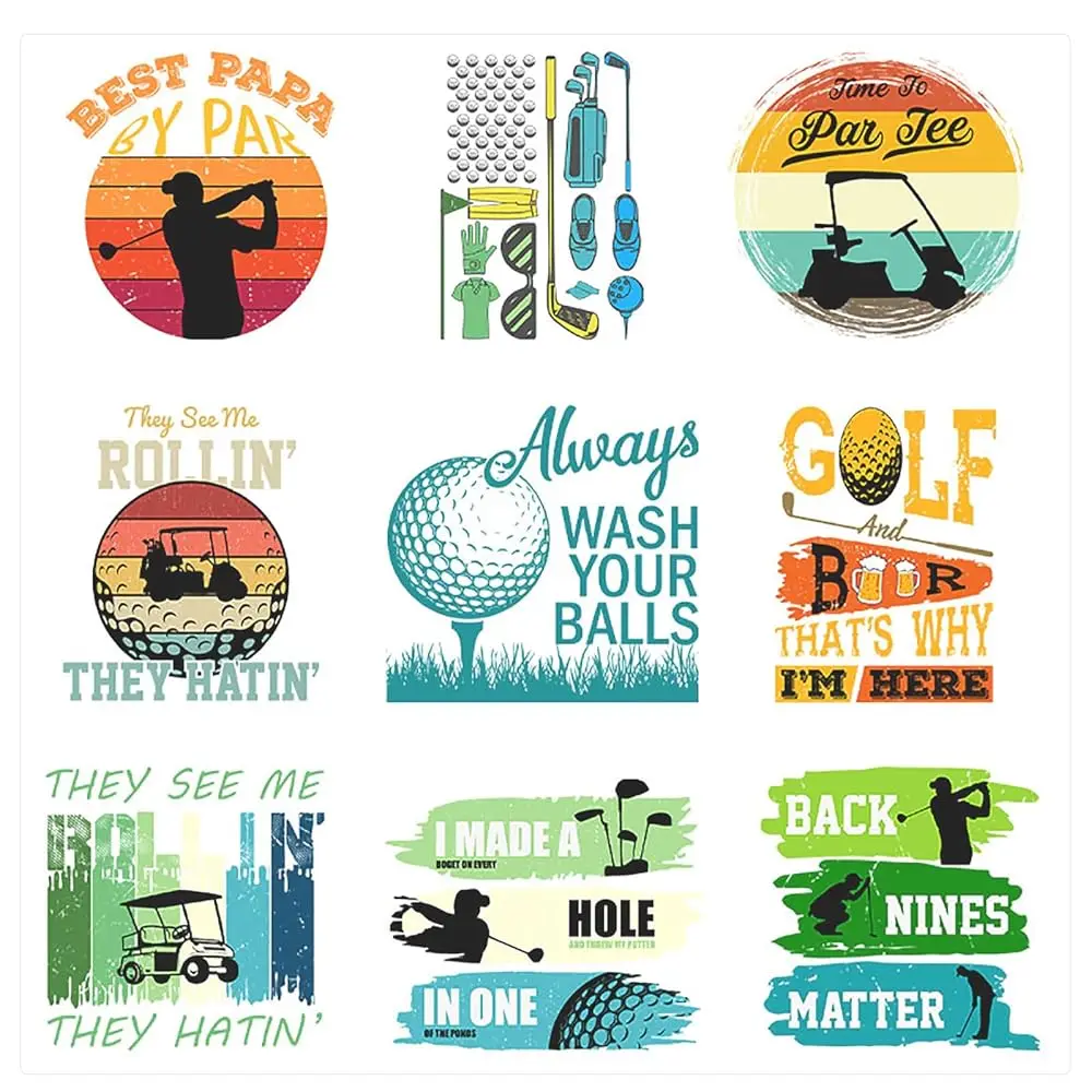 9Pcs Golf Beer Iron On Decals for Clothing Women DIY Heat Transfer Stickers for Clothes T-Shirt Thermal Transfers Applique
9Pcs Golf Beer Iron On Decals for Clothing Women DIY Heat Transfer Stickers for Clothes T-Shirt Thermal Transfers Applique