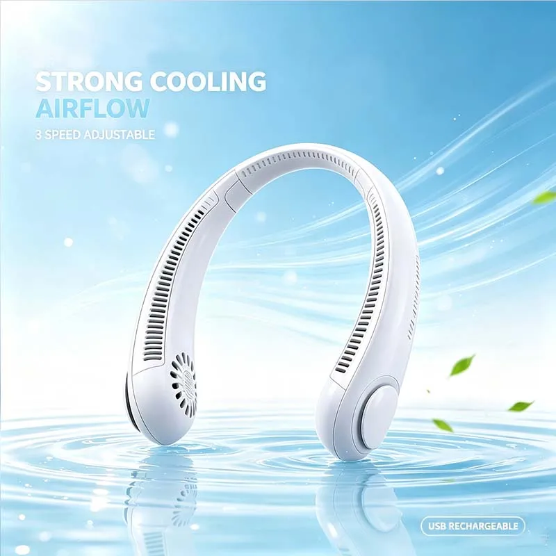 Portable Led Light Wearable Neck Hanging Fan Cooler Fan Rechargeable Bladeless Hanging Cooling Mini Neck Fan
Portable Led Light Wearable Neck Hanging Fan Cooler Fan Rechargeable Bladeless Hanging Cooling Mini Neck Fan