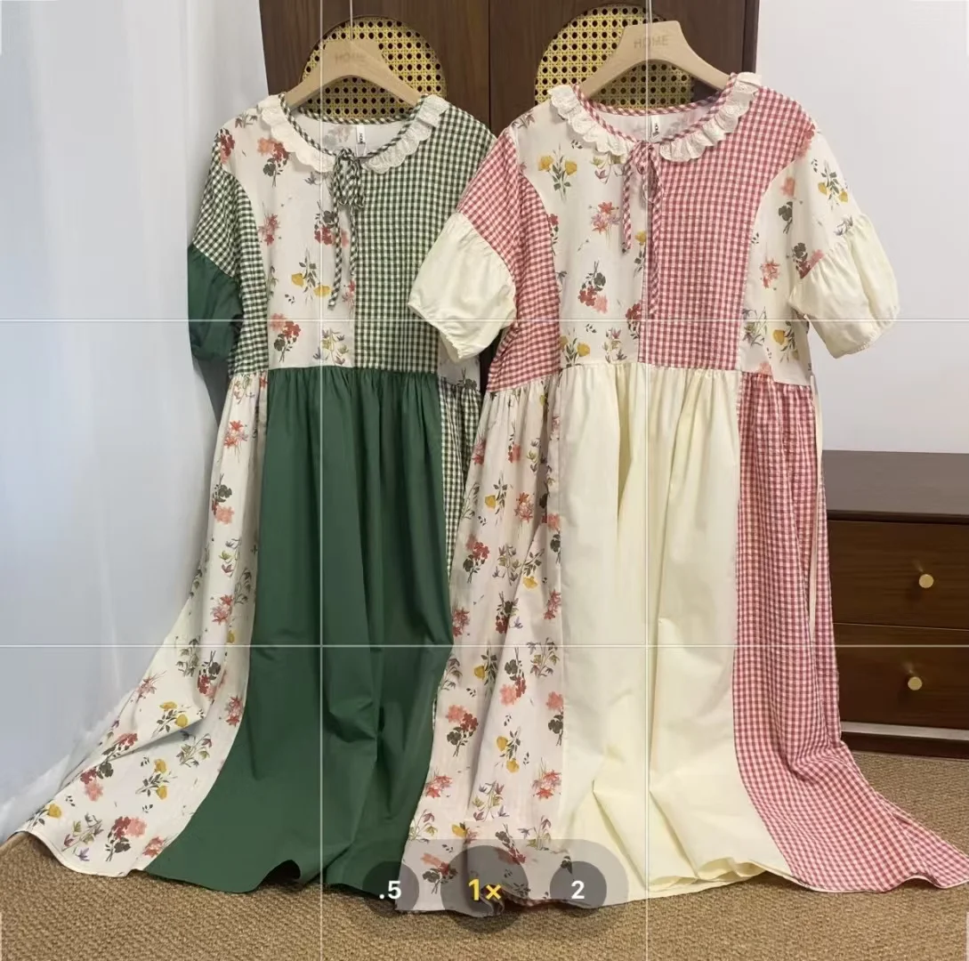 Green Color Vintage Female Patchwork Cotton Floral Sweet Midi Dress Retro Chic Cottagecore Mori Girl Lolita Evening Long Dress
Green Color Vintage Female Patchwork Cotton Floral Sweet Midi Dress Retro Chic Cottagecore Mori Girl Lolita Evening Long Dress