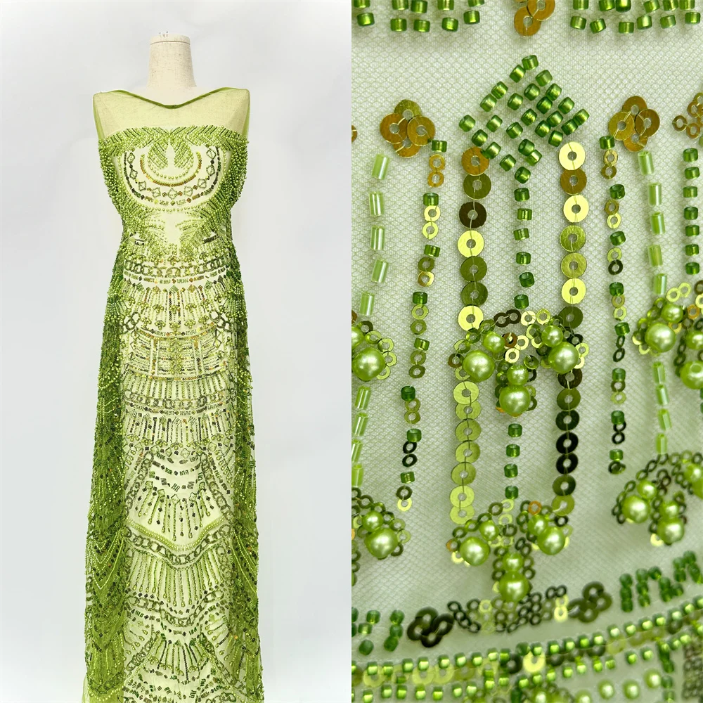 Роскошная французская вышивка бисером и блестками, кружевная ткань в африканском нигерийском стиле для свадебного платья, швейный материал
Роскошная французская вышивка бисером и блестками, кружевная ткань в африканском нигерийском стиле для свадебного платья, швейный материал