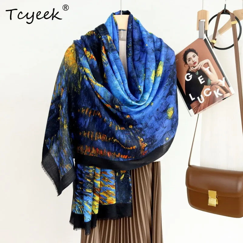 Tcyeek, 100%Pure Wool Elegant Scarves, 200cm Artistic Printed, Mom Gift Chic Commute Retro Scarf, 2024 Summer Autumn A465115QM
Tcyeek, 100%Pure Wool Elegant Scarves, 200cm Artistic Printed, Mom Gift Chic Commute Retro Scarf, 2024 Summer Autumn A465115QM