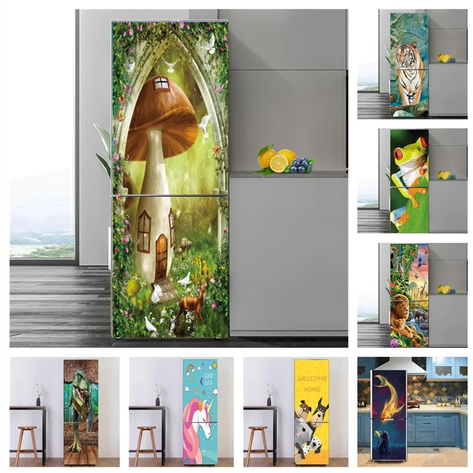 Cute cartoon animal refrigerator wallpaper Waterproof children's room decoration wall stickers Custom size poster home decor
Cute cartoon animal refrigerator wallpaper Waterproof children's room decoration wall stickers Custom size poster home decor