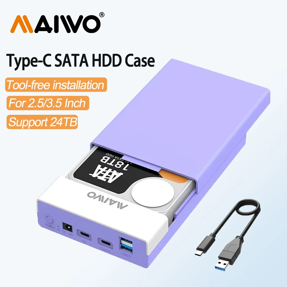 MAIWO 2,5/3,5 "Внешний чехол для хранения жесткого диска SATA 10 Гбит/с USB3.0 HDD SSD Корпус жесткого диска Поддержка UASP 24 ТБ SSD HDD для ПК Ноутбука
MAIWO 2,5/3,5 "Внешний чехол для хранения жесткого диска SATA 10 Гбит/с USB3.0 HDD SSD Корпус жесткого диска Поддержка UASP 24 ТБ SSD HDD для ПК Ноутбука