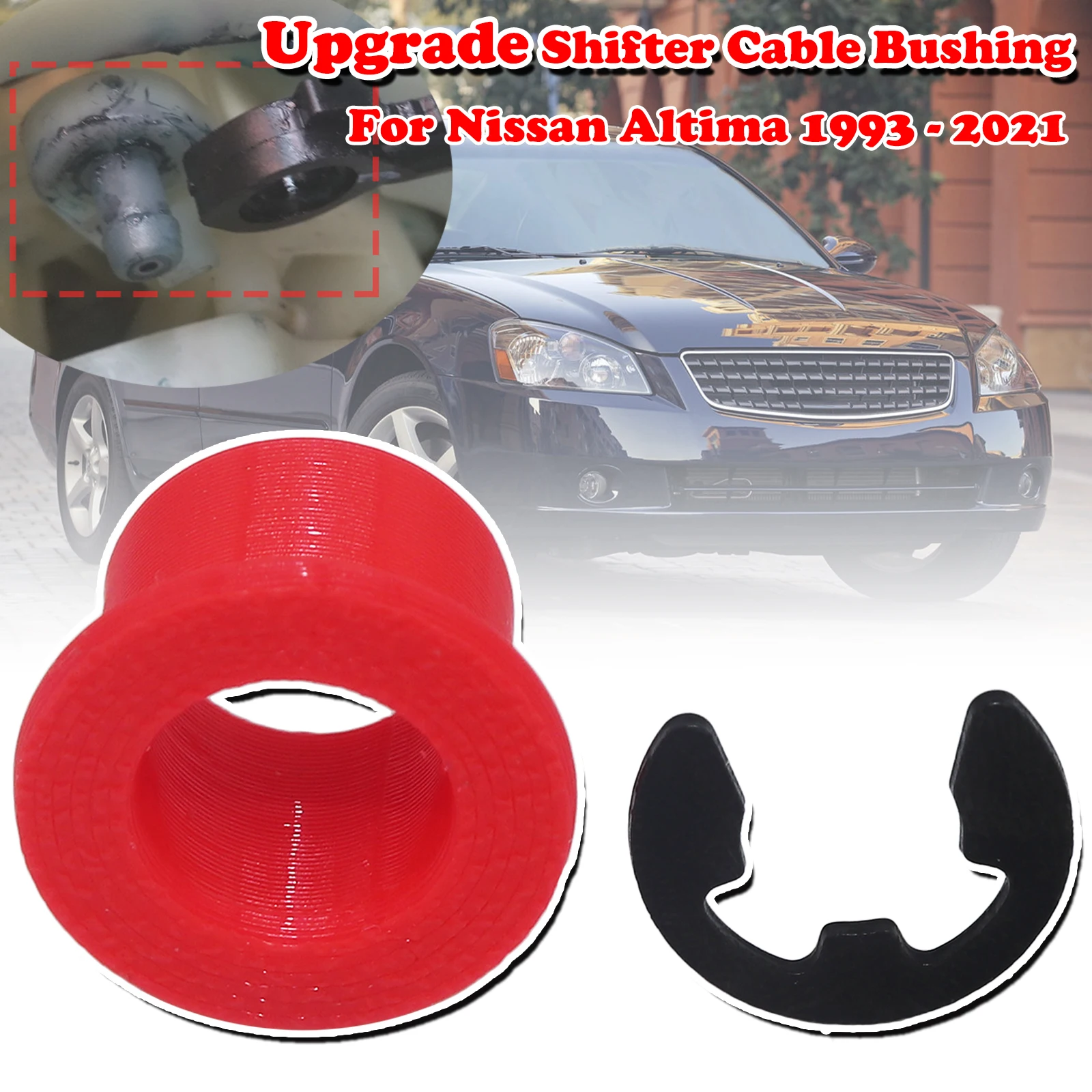 For Nissan Altima 1993 - 2021 Upgrade Shifter Cable Bushing Gear Linkage End Grommet with Lock Washer Replacement Repair Kit
For Nissan Altima 1993 - 2021 Upgrade Shifter Cable Bushing Gear Linkage End Grommet with Lock Washer Replacement Repair Kit