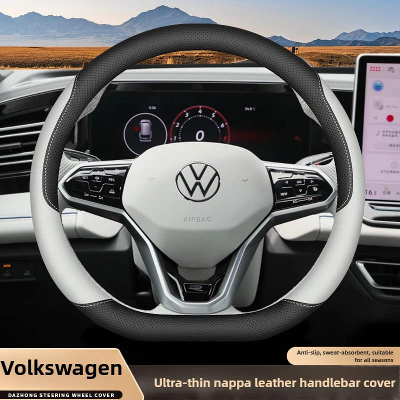 Leather Car Steering Wheel Cover for Volkswagen Jetta T-cross Polo Tiguan T-roc Caddy Virtus Taos Teramont 2025 2026 Accessories
Leather Car Steering Wheel Cover for Volkswagen Jetta T-cross Polo Tiguan T-roc Caddy Virtus Taos Teramont 2025 2026 Accessories