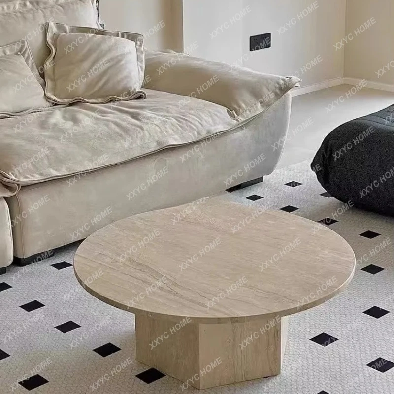 Cream wind tunnel stone coffee table round marble living room coffee table
Cream wind tunnel stone coffee table round marble living room coffee table