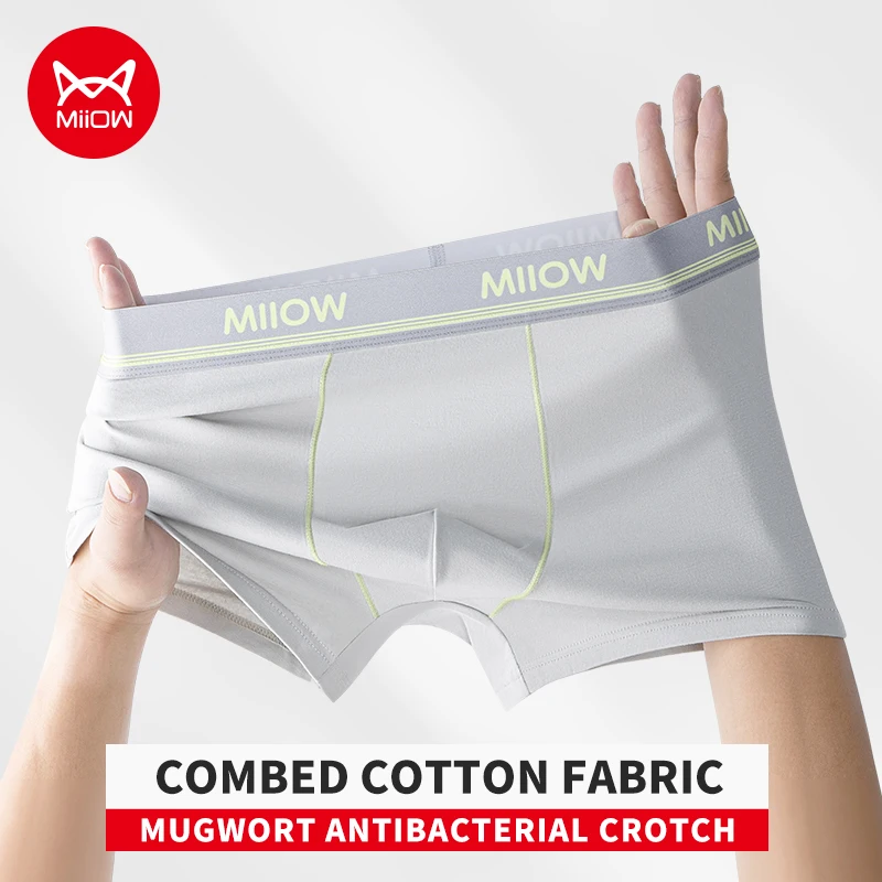 MiiOW, 3 шт., мужское нижнее белье из чесаного хлопка, боксеры, антибактериальные мужские трусы с промежностью, приятные для кожи, более мягкие мужские трусы, плавки
MiiOW, 3 шт., мужское нижнее белье из чесаного хлопка, боксеры, антибактериальные мужские трусы с промежностью, приятные для кожи, более мягкие мужские трусы, плавки