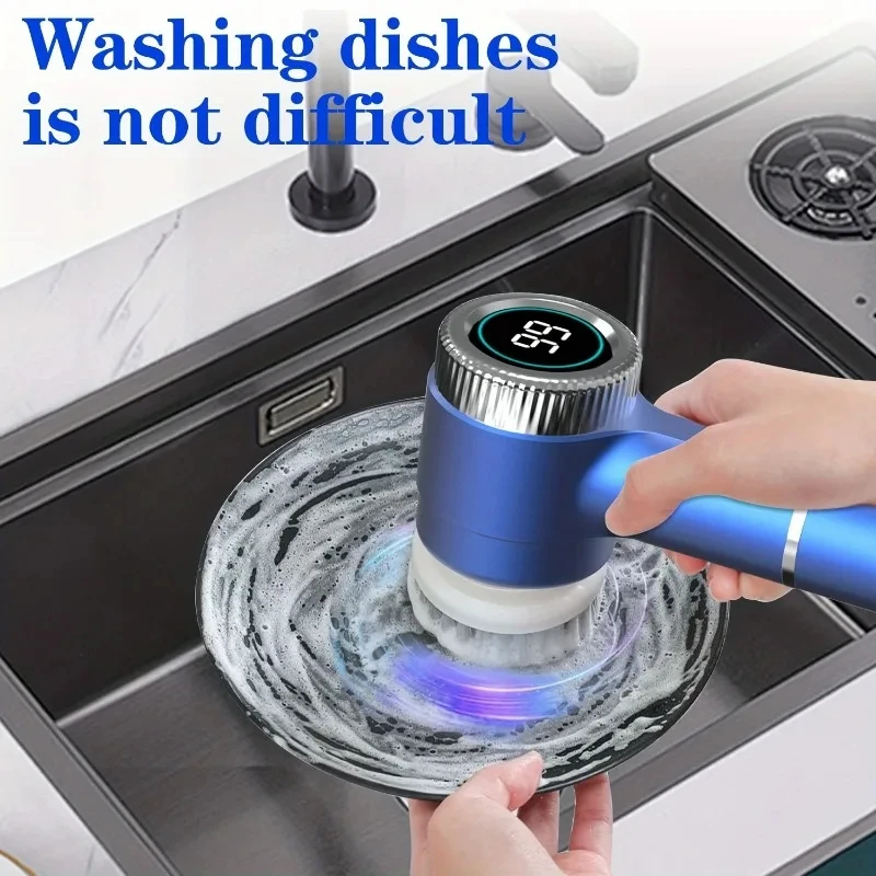 Electric Spin Scrubber With 5 Replaceable Brush Head, Three-speed Adjustable Handheld Rechargeable Shower Scrubber
Electric Spin Scrubber With 5 Replaceable Brush Head, Three-speed Adjustable Handheld Rechargeable Shower Scrubber