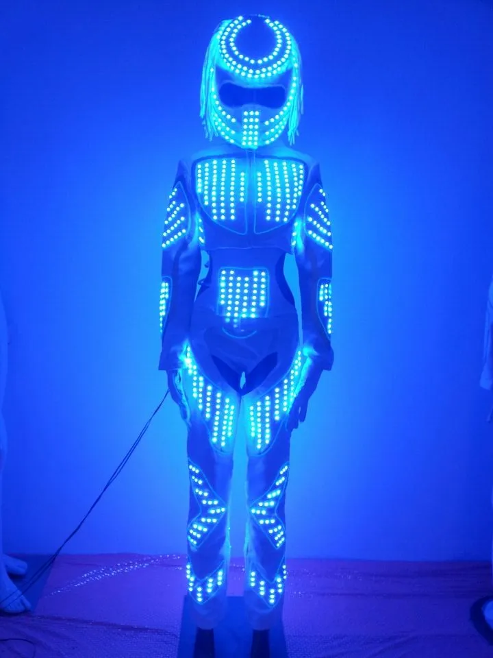 Womens LED Light Up Dance Costume Sexy LED Light Robot Suit Female Luminous Jacket
Womens LED Light Up Dance Costume Sexy LED Light Robot Suit Female Luminous Jacket