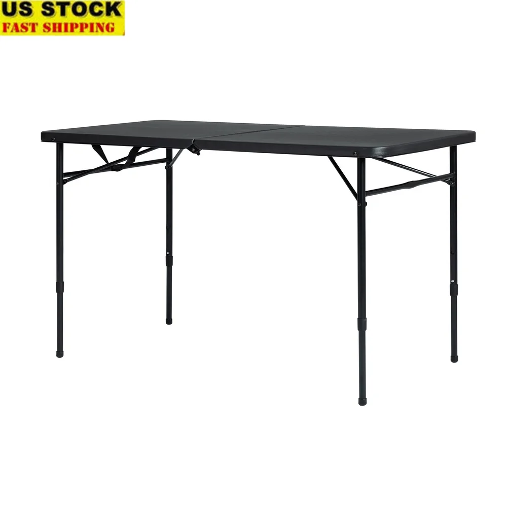 4 Foot Adjustable Folding Table Portable Indoor Outdoor Use Compact Storage Easy Clean Seating 4 Adults Durable Black
4 Foot Adjustable Folding Table Portable Indoor Outdoor Use Compact Storage Easy Clean Seating 4 Adults Durable Black