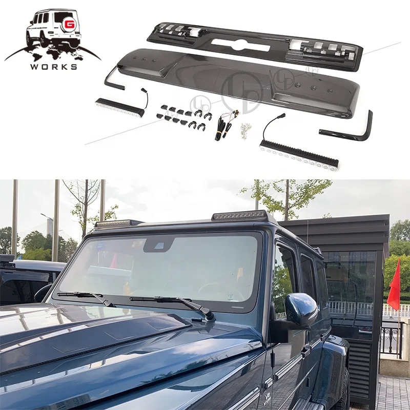 Передние спойлеры STLFW463A для W464 G500 G550 G63, спойлеры на крышу со светодиодной подсветкой, сухое углеродное волокно, 2019 год
Передние спойлеры STLFW463A для W464 G500 G550 G63, спойлеры на крышу со светодиодной подсветкой, сухое углеродное волокно, 2019 год