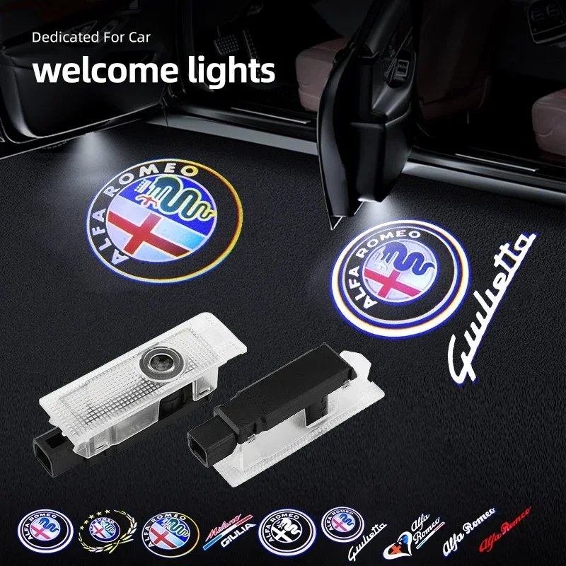 2Pcs Welcome Light For Alfa Romeo LED Car Door Welcome Light Logo Projector Giulia Giulietta Mito Stelvio Brera 147 156 159 166
2Pcs Welcome Light For Alfa Romeo LED Car Door Welcome Light Logo Projector Giulia Giulietta Mito Stelvio Brera 147 156 159 166