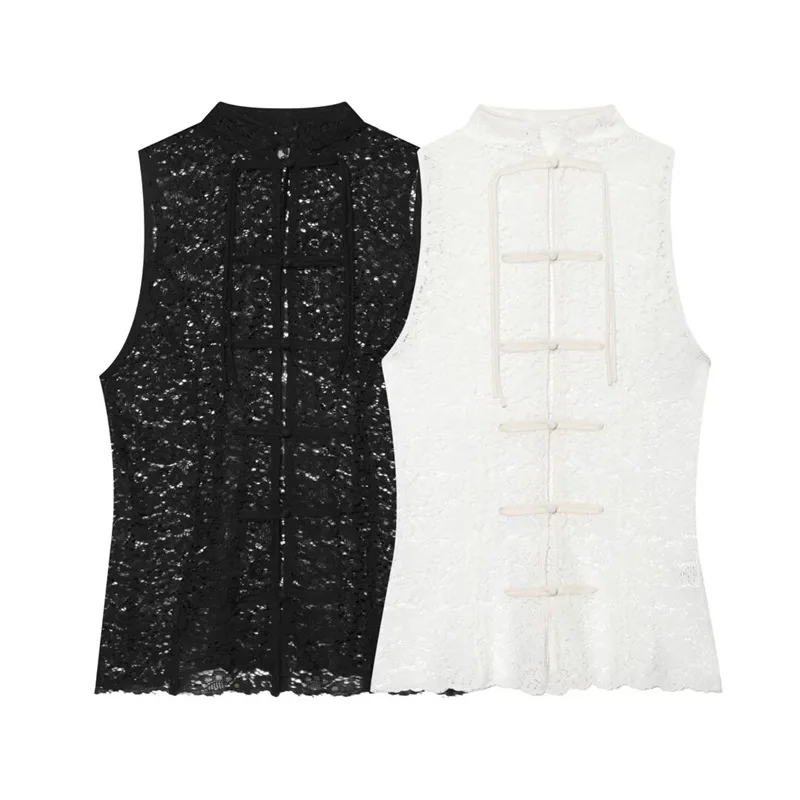 Withered A Lace-up Vest Top With A Knotted Bow Design Women's Jacket Woman Clothes Tops
Withered A Lace-up Vest Top With A Knotted Bow Design Women's Jacket Woman Clothes Tops