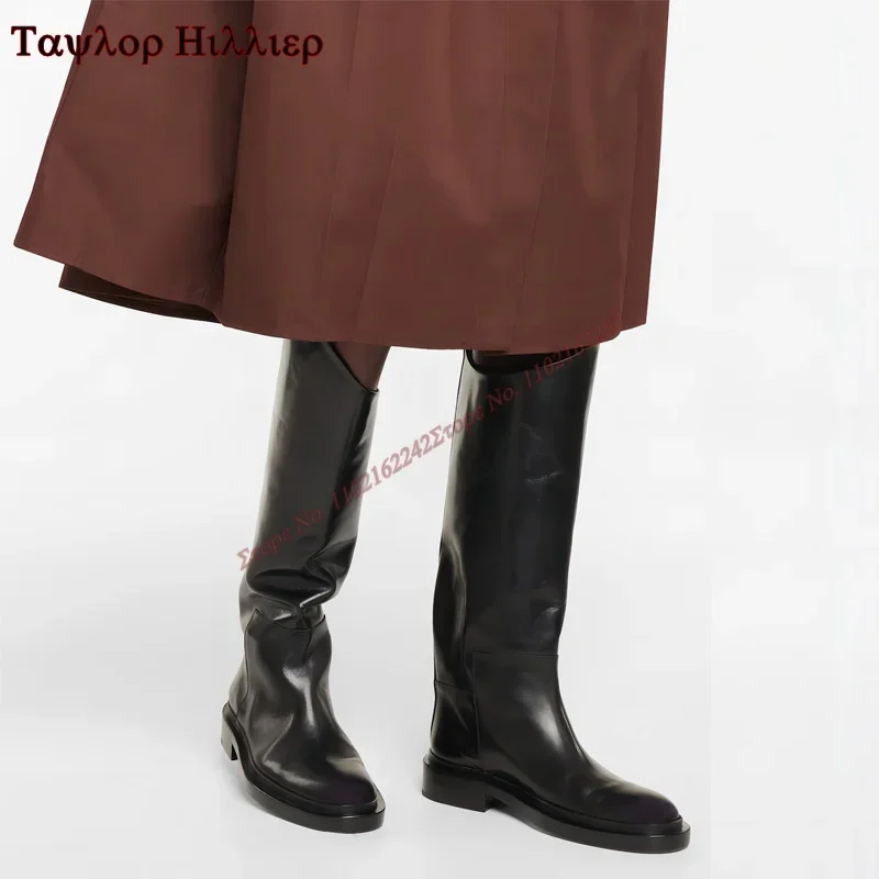 Зимние высокие сапоги из натуральной кожи с v-образным вырезом на плоской подошве для женщин, рыцарские сапоги без шнуровки с круглым носком, модные роскошные женские сапоги до колена 46
Зимние высокие сапоги из натуральной кожи с v-образным вырезом на плоской подошве для женщин, рыцарские сапоги без шнуровки с круглым носком, модные роскошные женские сапоги до колена 46