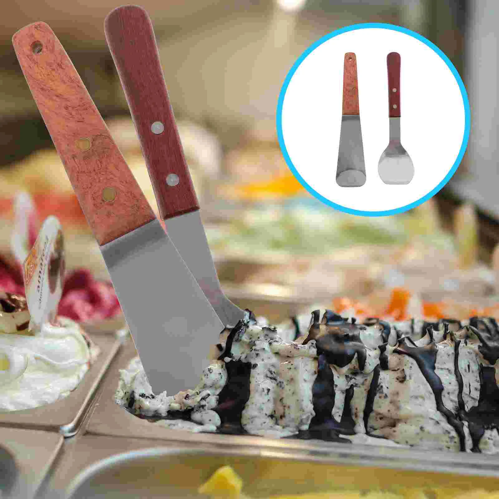 2 Pcs Stainless Steel Ice Cream Scoop Scooper Multifunctional Dessert Spoon Practical Wood Wooden Handle Shovels Kitchen
2 Pcs Stainless Steel Ice Cream Scoop Scooper Multifunctional Dessert Spoon Practical Wood Wooden Handle Shovels Kitchen