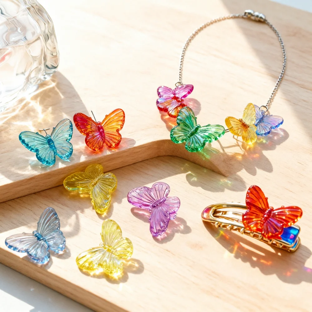 20pcs/Lot 22.5x30mm Acrylic Color Mixing Mini Butterfly Charms Beads For Jewelry Making DIY Necklace Pendant Jewelry Accessories
20pcs/Lot 22.5x30mm Acrylic Color Mixing Mini Butterfly Charms Beads For Jewelry Making DIY Necklace Pendant Jewelry Accessories