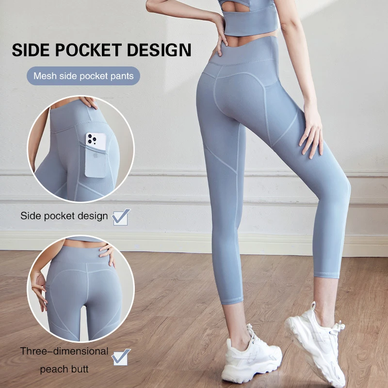2024 Yoga Pants Side Pocket Design Seamless Gym Training Leggings Upgrade Fabric Fitness Running Pants for Women
2024 Yoga Pants Side Pocket Design Seamless Gym Training Leggings Upgrade Fabric Fitness Running Pants for Women