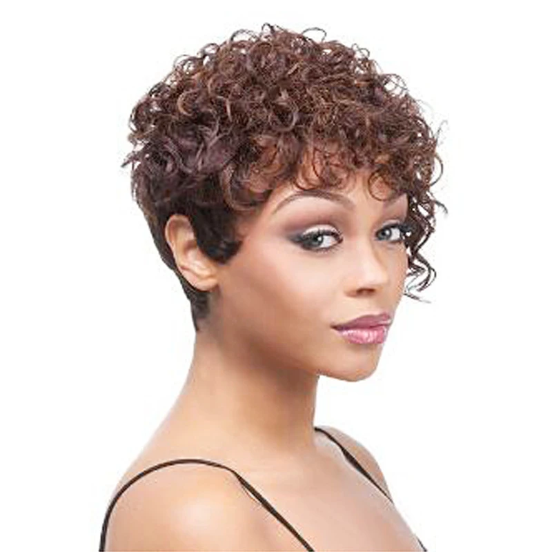 New wig, European and American style women's short curly hair, fluffy small wavy curls
New wig, European and American style women's short curly hair, fluffy small wavy curls