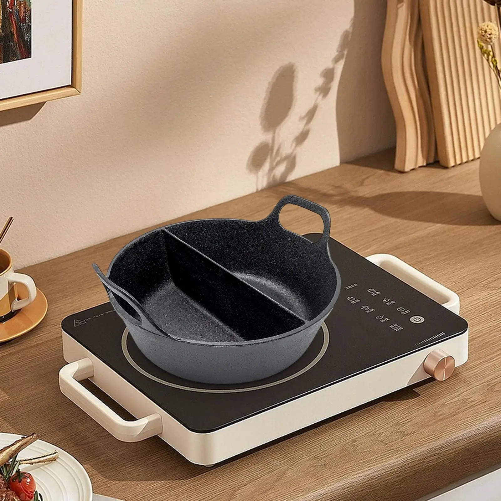 Mandarin Duck Hot Pot Separating Pot Heat Fast Solid Cookware Chafing Dish Divided Hotpot for Family Gatherings Home Camping
Mandarin Duck Hot Pot Separating Pot Heat Fast Solid Cookware Chafing Dish Divided Hotpot for Family Gatherings Home Camping