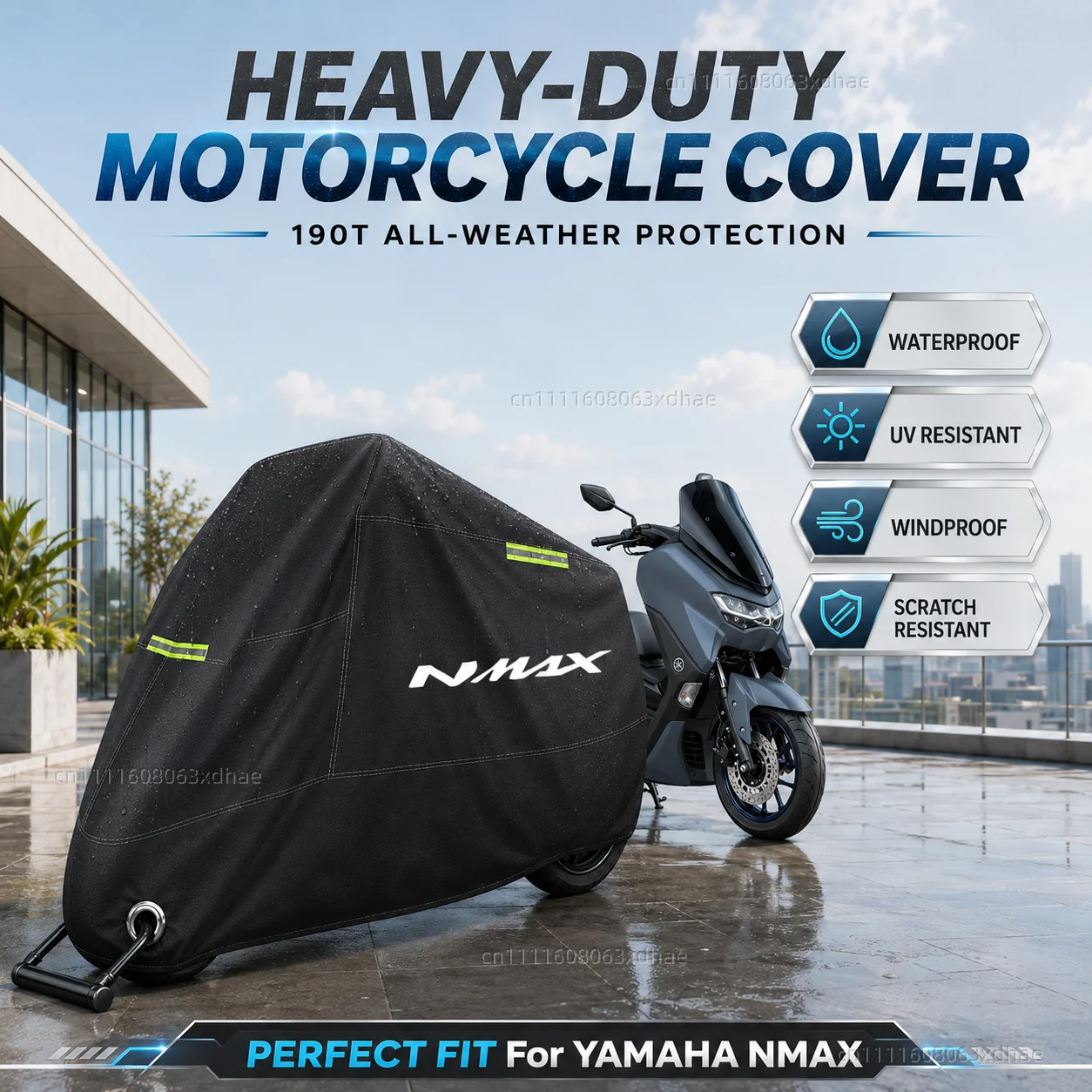 Motorcycle Cover All Season Waterproof Dust Rain UV Protection 190T Oxford Cloth For For YAMAHA NMAX125 NMAX150 NMAX155 NMAX160
Motorcycle Cover All Season Waterproof Dust Rain UV Protection 190T Oxford Cloth For For YAMAHA NMAX125 NMAX150 NMAX155 NMAX160