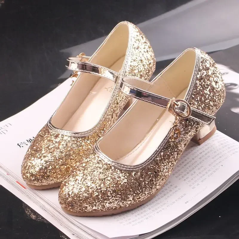 New Brand Sequin Designer Girls Shoes Fashion Stage High Heel Dance Crystal Show Hosting Children's Princess Leather Shoes
New Brand Sequin Designer Girls Shoes Fashion Stage High Heel Dance Crystal Show Hosting Children's Princess Leather Shoes