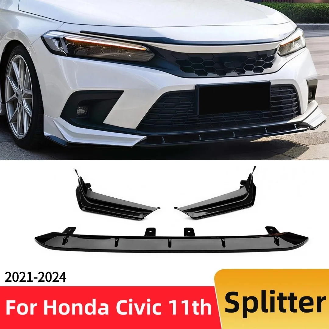 Splitter Front Air Dam Guard Bumper Lip Chin Protector Glossy Black Tuning Trim For Honda Civic 11th FE1 Sedan 4Doors 2021-2024
Splitter Front Air Dam Guard Bumper Lip Chin Protector Glossy Black Tuning Trim For Honda Civic 11th FE1 Sedan 4Doors 2021-2024