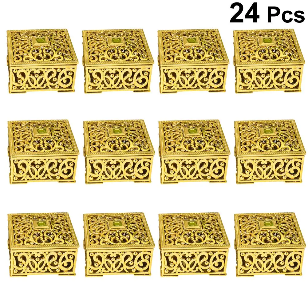 24PCS Hollow Out Flower Pattern Gift Boxes Square Mini Plastic Candy Boxes Packaging Case Party Favors candy boxes (Golden)
24PCS Hollow Out Flower Pattern Gift Boxes Square Mini Plastic Candy Boxes Packaging Case Party Favors candy boxes (Golden)