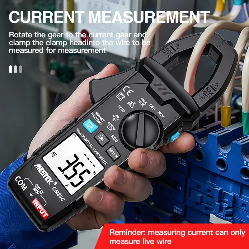 Digital Clamp Meter Multimeter 600A AC/DC Voltage Current Counts Ammeter Voltmeter NCV Resistance Capacitor Tool Electrician
Digital Clamp Meter Multimeter 600A AC/DC Voltage Current Counts Ammeter Voltmeter NCV Resistance Capacitor Tool Electrician