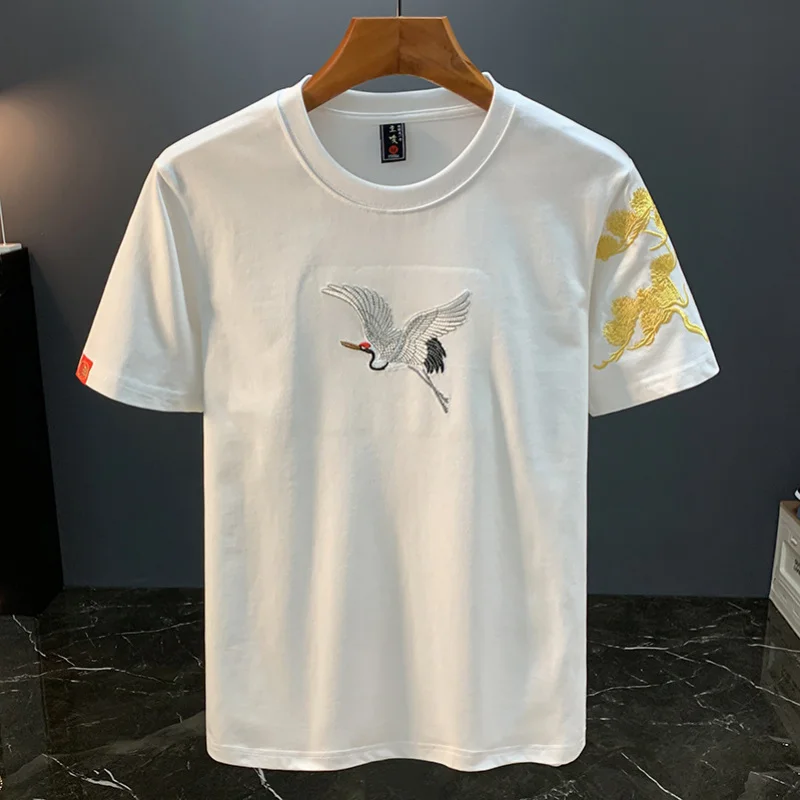Chinese ethnic style embroidered printed short sleeved T-shirt for men's summer fashion, casual, versatile and trendy top
Chinese ethnic style embroidered printed short sleeved T-shirt for men's summer fashion, casual, versatile and trendy top