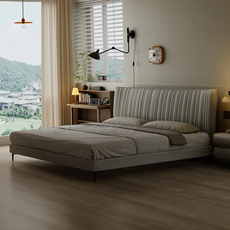 First layer cowhide shell bed minimalist electric smart bed frame leather bed
First layer cowhide shell bed minimalist electric smart bed frame leather bed