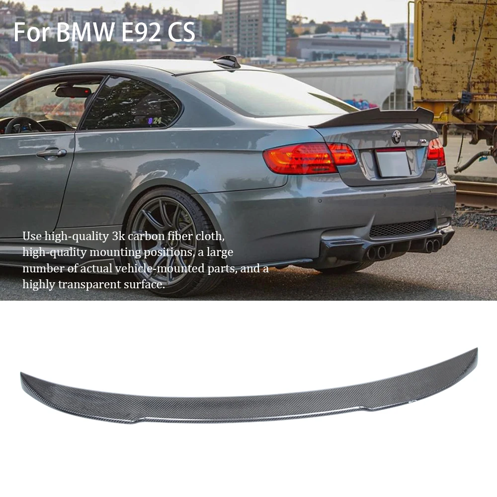 For BMW 3 Series E92 Coupe&E92 M3 CS Style Carbon fiber Rear Spoiler Trunk wing 2005-2013
For BMW 3 Series E92 Coupe&E92 M3 CS Style Carbon fiber Rear Spoiler Trunk wing 2005-2013