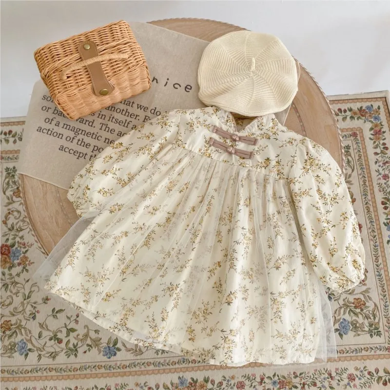 2024 Autumn High Quality Infant Baby Girl Dress Stand Collar Flower Print Mesh Long Sleeve Infant Girl Dress Toddler Girl Outfit
2024 Autumn High Quality Infant Baby Girl Dress Stand Collar Flower Print Mesh Long Sleeve Infant Girl Dress Toddler Girl Outfit