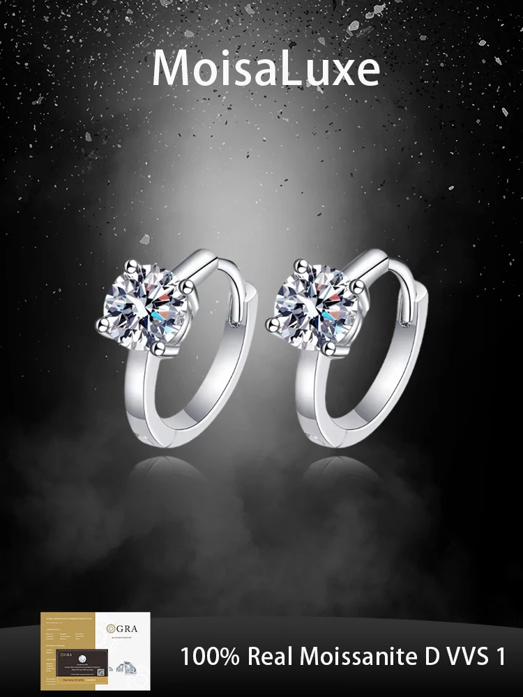 Официальный магазин MoisaLuxe GRA Moissanite Plata с четырьмя когтями, простые серьги из стерлингового серебра 925, модные украшения для женщин, одежда-кольца
Официальный магазин MoisaLuxe GRA Moissanite Plata с четырьмя когтями, простые серьги из стерлингового серебра 925, модные украшения для женщин, одежда-кольца