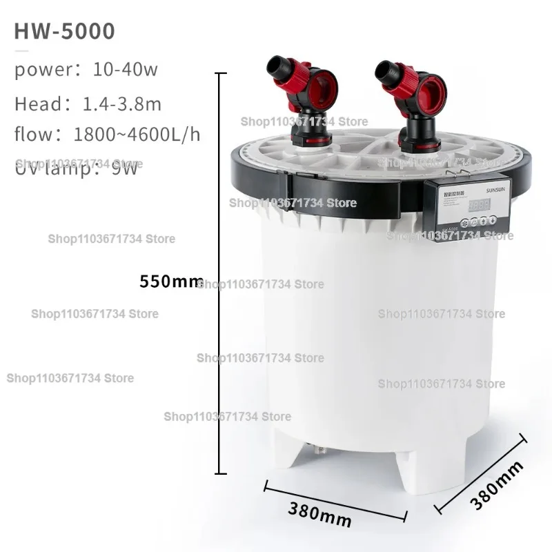 4-stage Intelligent LCD Display Aquarium Outside External Canister Filter for Fish Tank HW-5000 with Chinese Plug
4-stage Intelligent LCD Display Aquarium Outside External Canister Filter for Fish Tank HW-5000 with Chinese Plug