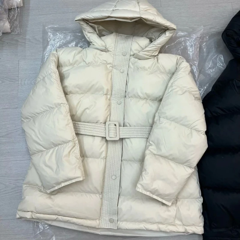 Women Autumn Hooded Cotton Padded Jackets With Belt Solid Fashion Female Thin Windproof Puffer Coat Loose Snow O
Women Autumn Hooded Cotton Padded Jackets With Belt Solid Fashion Female Thin Windproof Puffer Coat Loose Snow O