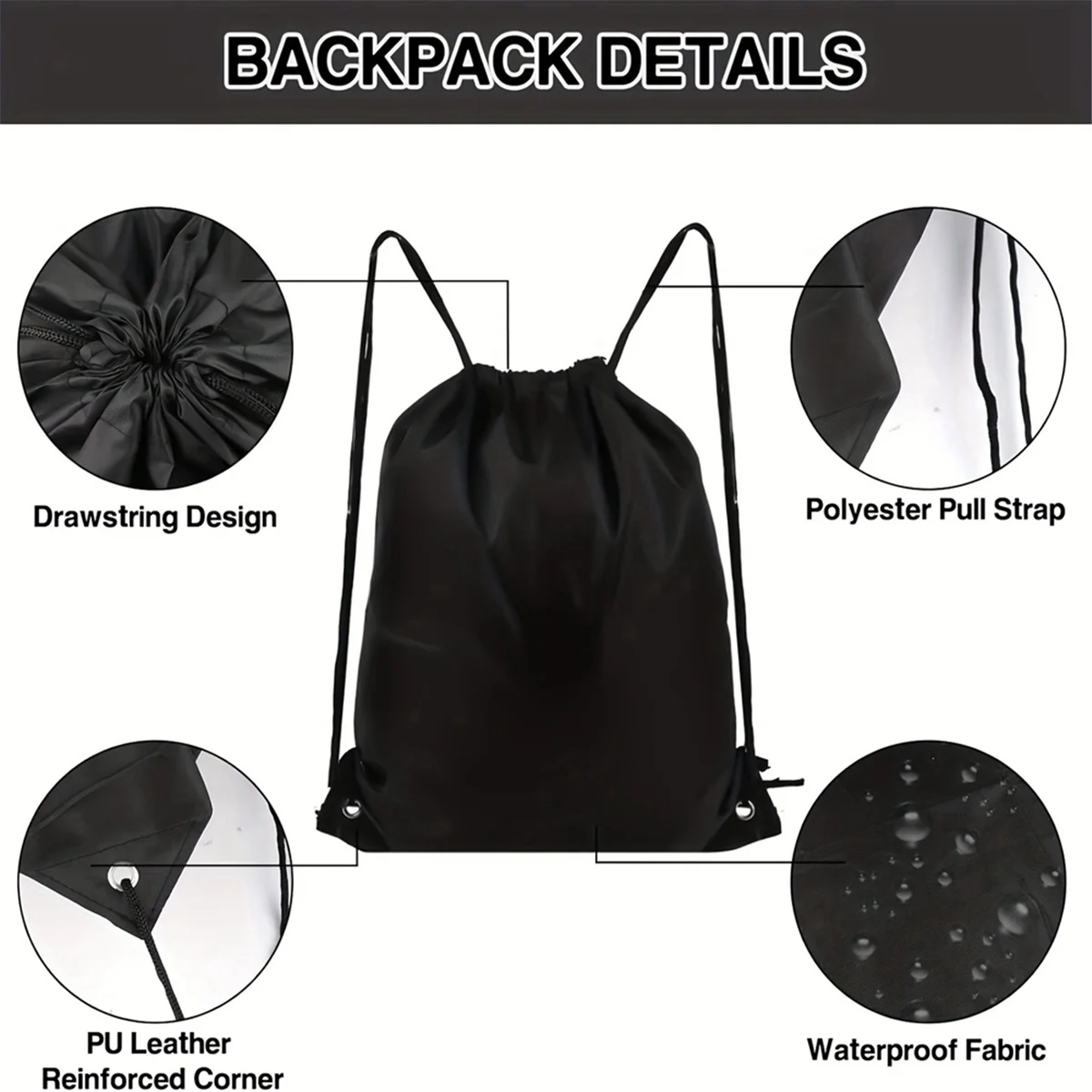 PA-Drawstring Backpack 10 Colors Drawstring Bags, Draw String Back Bag Drawstring Bags for Gym, Travel, Swimming,
PA-Drawstring Backpack 10 Colors Drawstring Bags, Draw String Back Bag Drawstring Bags for Gym, Travel, Swimming,