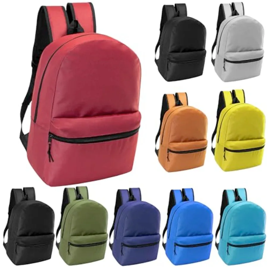17" School Backpacks for - Backpacks in Bulk for Elementary, Middle, and High School Students, 10 Pack
17" School Backpacks for - Backpacks in Bulk for Elementary, Middle, and High School Students, 10 Pack