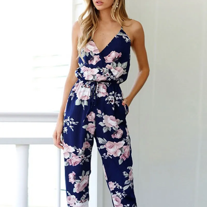 Summer Beach Vacation Jumpsuit Women Sleeveless Spaghetti Strap Loose Backless Floral Rompers Casual Daily Overalls
Summer Beach Vacation Jumpsuit Women Sleeveless Spaghetti Strap Loose Backless Floral Rompers Casual Daily Overalls