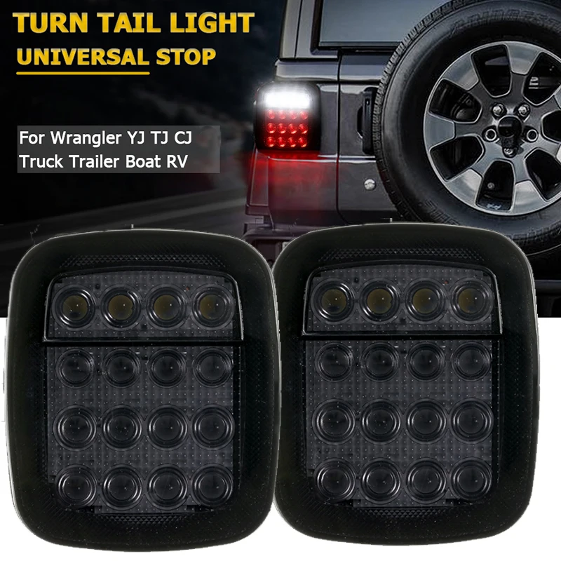 2pcs 16 LED Car Tail Brake Turn Stop Lights Rear 12V Mount Lamps Waterproof for Jeep Wrangler YJ TJ CJ Truck Trailer Boat RV
2pcs 16 LED Car Tail Brake Turn Stop Lights Rear 12V Mount Lamps Waterproof for Jeep Wrangler YJ TJ CJ Truck Trailer Boat RV