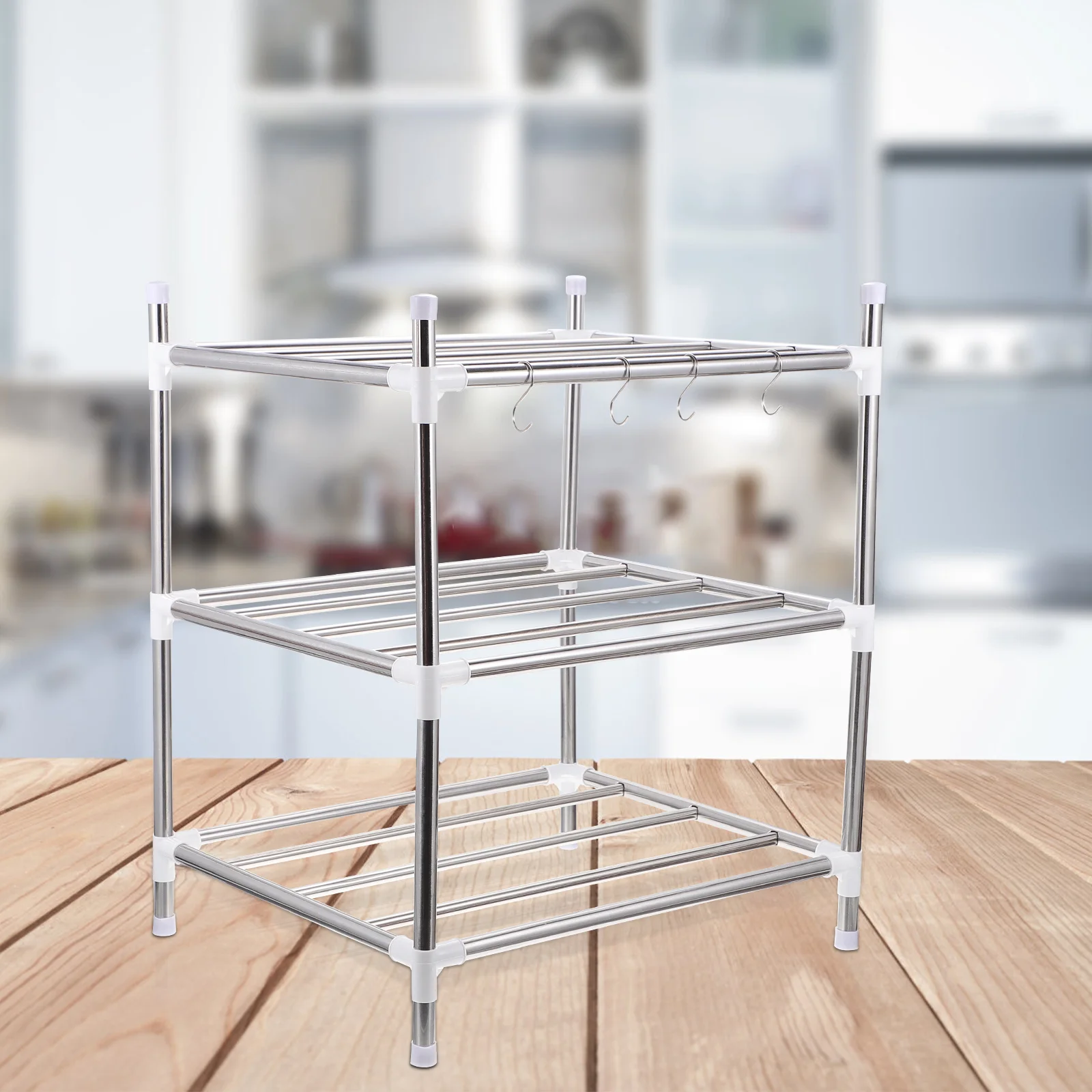 Three Layer Kitchen Storage Rack Stainless Steel PP Material Space Saving Shelf for Home ganizing Seasoning Appliances Tiny
Three Layer Kitchen Storage Rack Stainless Steel PP Material Space Saving Shelf for Home ganizing Seasoning Appliances Tiny