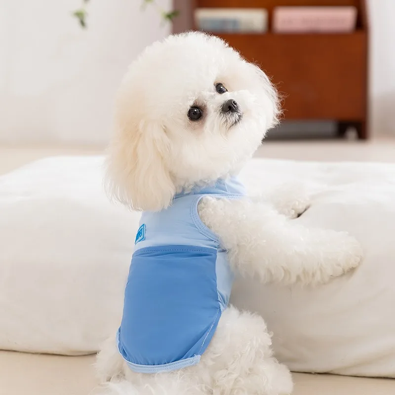 Simple Color Blocking Vest Summer Breathable Dog Clothes Small and Medium Dog Sleeveless Pullover Teddy Sun Protection T-Shirt
Simple Color Blocking Vest Summer Breathable Dog Clothes Small and Medium Dog Sleeveless Pullover Teddy Sun Protection T-Shirt