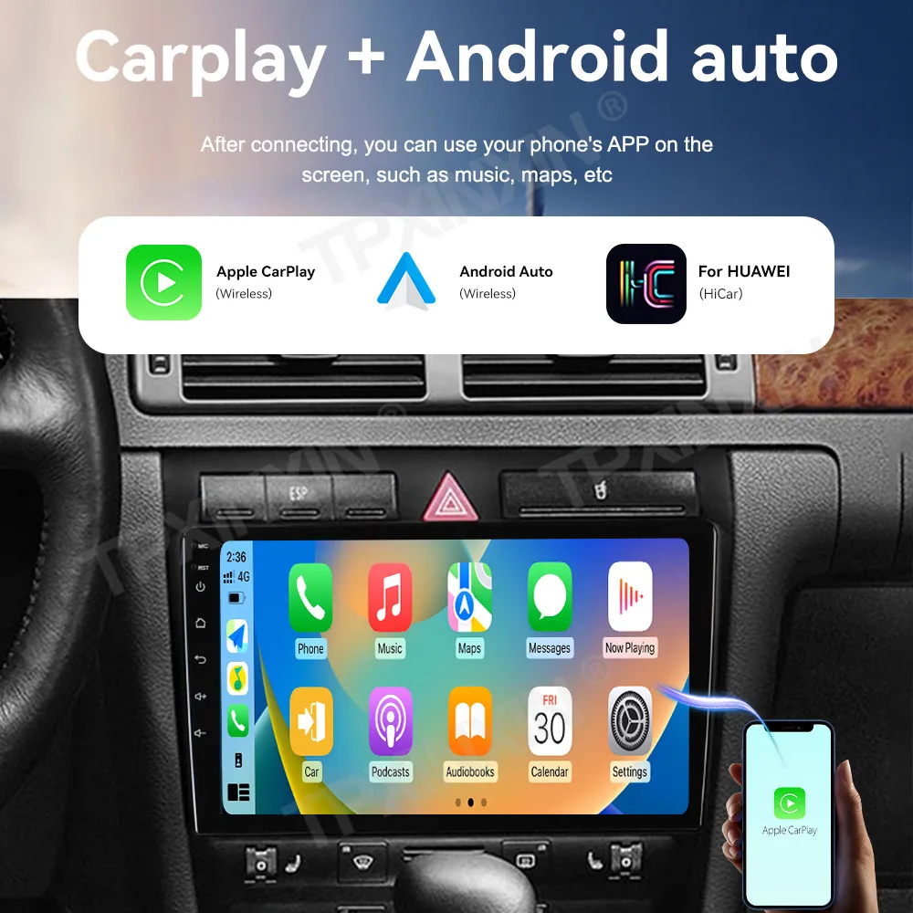 9 Inch Android 15 System For Audi A6 1997-2004 Car Multimedie Player Carplay 4K HD Touch Screen GPS Navigation Stereo Head Unit
9 Inch Android 15 System For Audi A6 1997-2004 Car Multimedie Player Carplay 4K HD Touch Screen GPS Navigation Stereo Head Unit