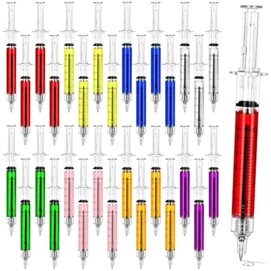 30 PCS Syringe Pens, Multi-Color Nurses Week Gifts Bulk, Retractable Nurse Ballpoint Pens with Black Ink, Pen for Nurse Appreci
30 PCS Syringe Pens, Multi-Color Nurses Week Gifts Bulk, Retractable Nurse Ballpoint Pens with Black Ink, Pen for Nurse Appreci