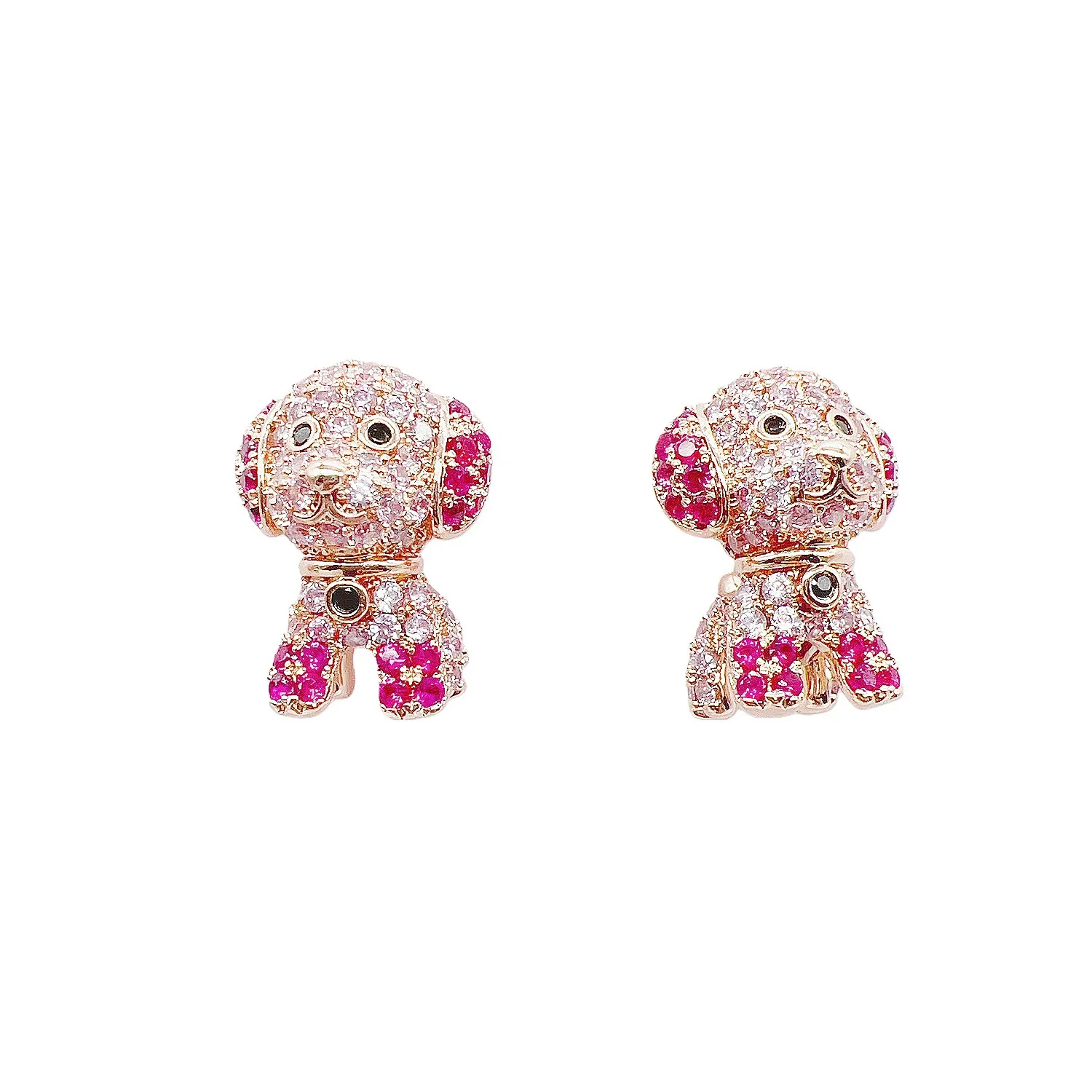 Cute Pink Puppy Stud Earrings Full Zircon Shiny Pet Earring 925 Silver Needle Sweet Luxury Elegant Fashion Party Jewelry for Wom
Cute Pink Puppy Stud Earrings Full Zircon Shiny Pet Earring 925 Silver Needle Sweet Luxury Elegant Fashion Party Jewelry for Wom