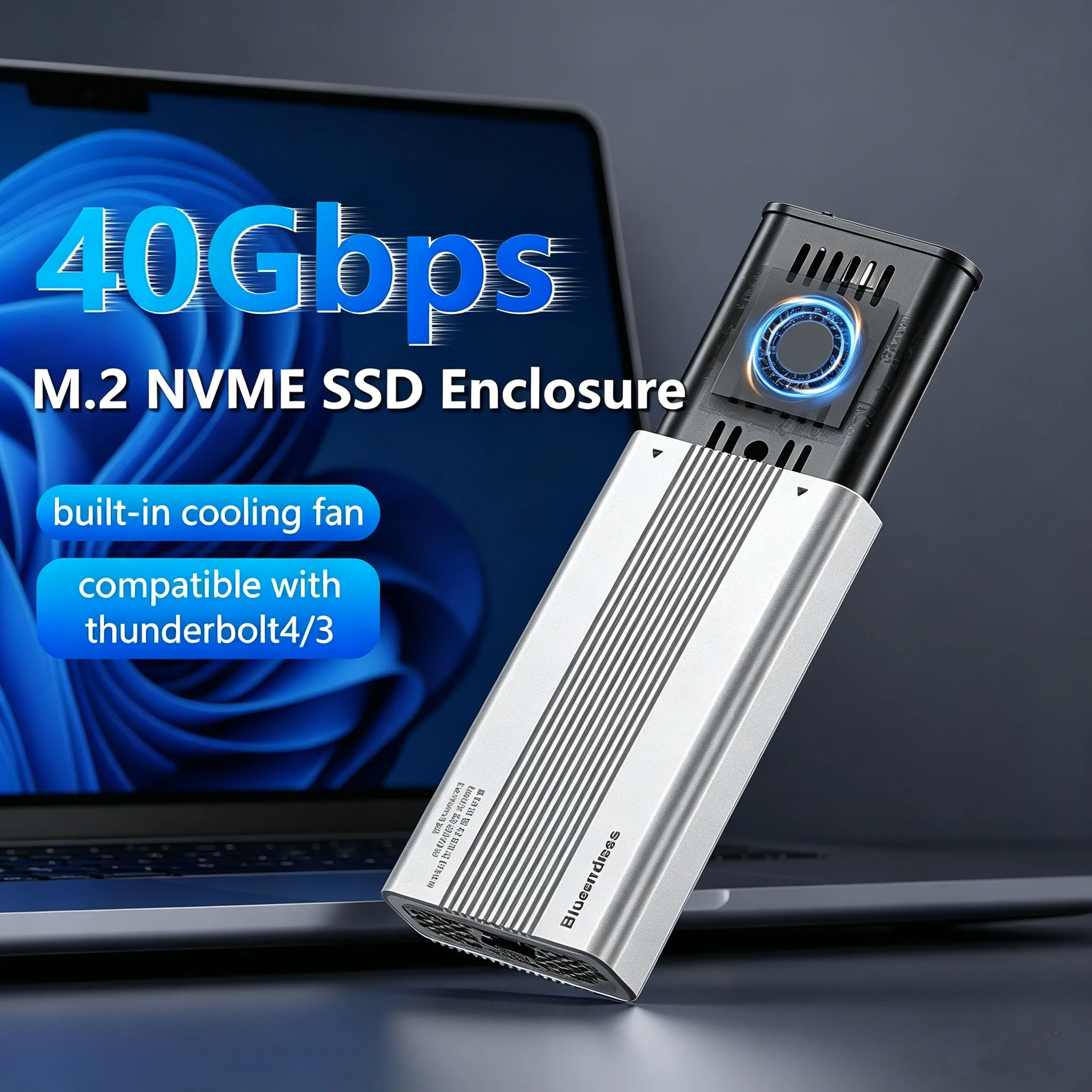 Titan USB4 40Gbps M.2 NVMe SSD Enclosure with Cooling Fan PCIe 4.0 Solid State Drive Case Compatible with Thunderbolt 4/3
Titan USB4 40Gbps M.2 NVMe SSD Enclosure with Cooling Fan PCIe 4.0 Solid State Drive Case Compatible with Thunderbolt 4/3