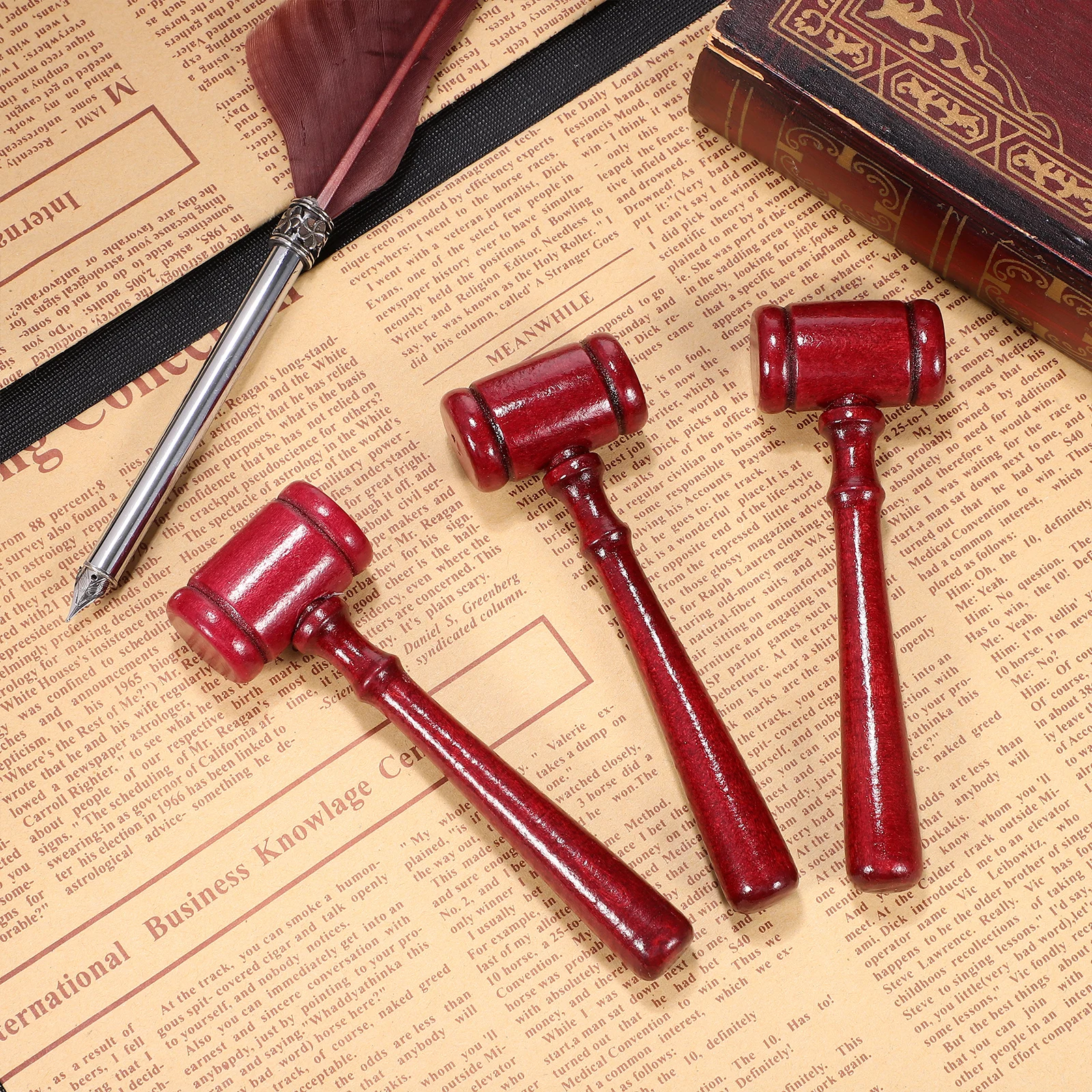 3pcs Judge Gavel Wooden Tools Smooth Traditional Style Roleplay Mini Wooden Hammer Games Safe Material
3pcs Judge Gavel Wooden Tools Smooth Traditional Style Roleplay Mini Wooden Hammer Games Safe Material