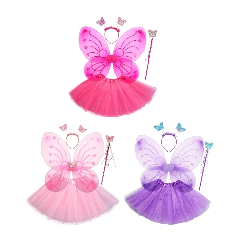 Fairy Princess Kids Costume Set Butterfly Wings with Wand Headband Skirt Angel Wings Butterfly Wings for Halloween Party
Fairy Princess Kids Costume Set Butterfly Wings with Wand Headband Skirt Angel Wings Butterfly Wings for Halloween Party