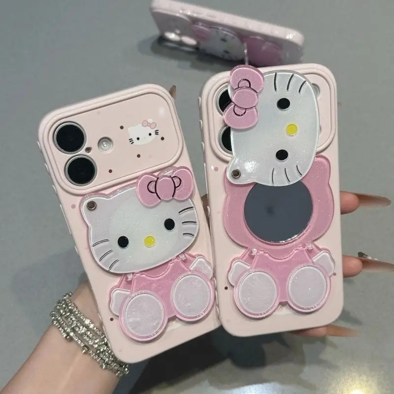 Cartoon anime Hello Kitty phone case cute mirror holder suitable for iPhone 17promax 16Pro 15 14plus 13 Soft rubber protective
Cartoon anime Hello Kitty phone case cute mirror holder suitable for iPhone 17promax 16Pro 15 14plus 13 Soft rubber protective