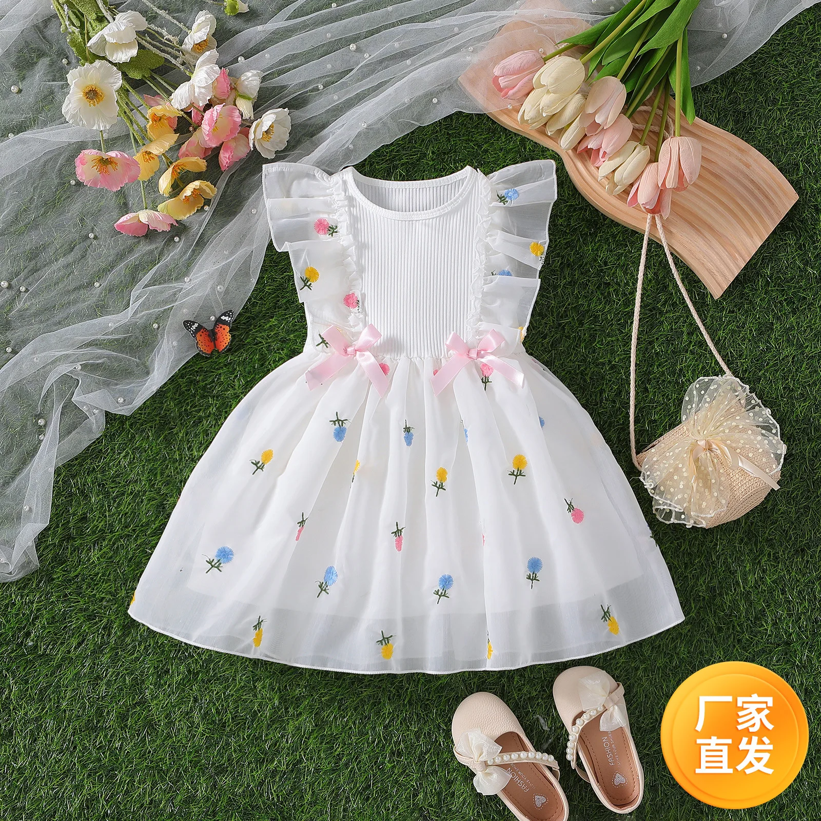 Summer Little Girls Clothing Sweet Bow Princess Dress 2026 New Children Dress Girls A-line Skirt
Summer Little Girls Clothing Sweet Bow Princess Dress 2026 New Children Dress Girls A-line Skirt
