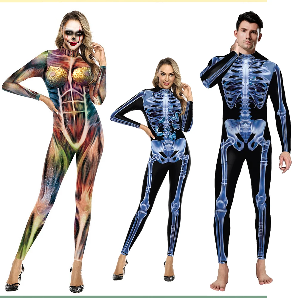 Halloween Skeleton Muscle Printed Cosplay Costume Fashion Long Sleeve Spandex Bodysuit Stretch Partywear Zentai Catsuit
Halloween Skeleton Muscle Printed Cosplay Costume Fashion Long Sleeve Spandex Bodysuit Stretch Partywear Zentai Catsuit